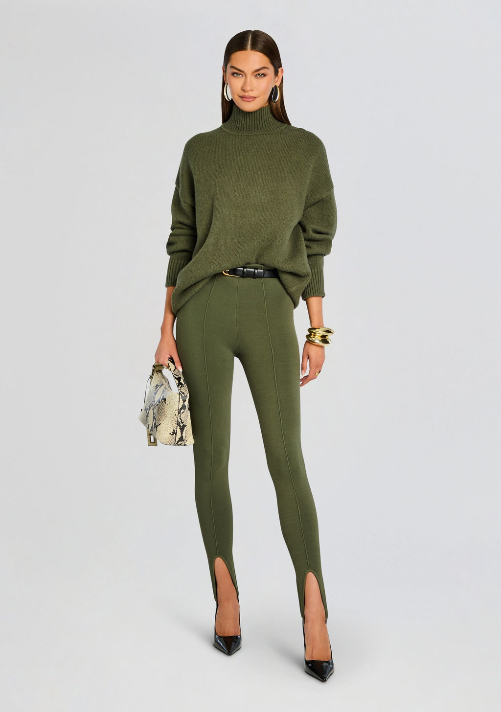 Beatrice Sweater by SEROYA in Grove Green, product image 2