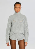 Camden Embellished Sweater by retrofête in Grey/Silver, product image 1