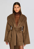 Dulcetta Wool Coat by SEROYA in Sable Brown, product image 1
