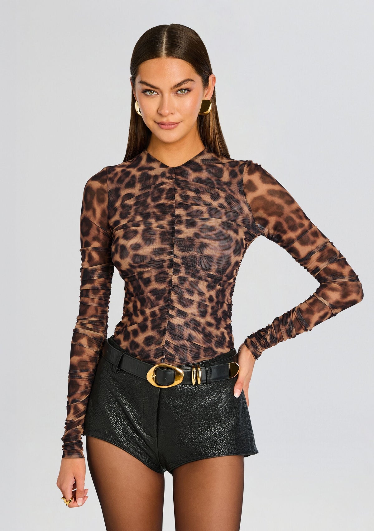 Eirlys Mesh Top by SEROYA in Jaguar, product image 1