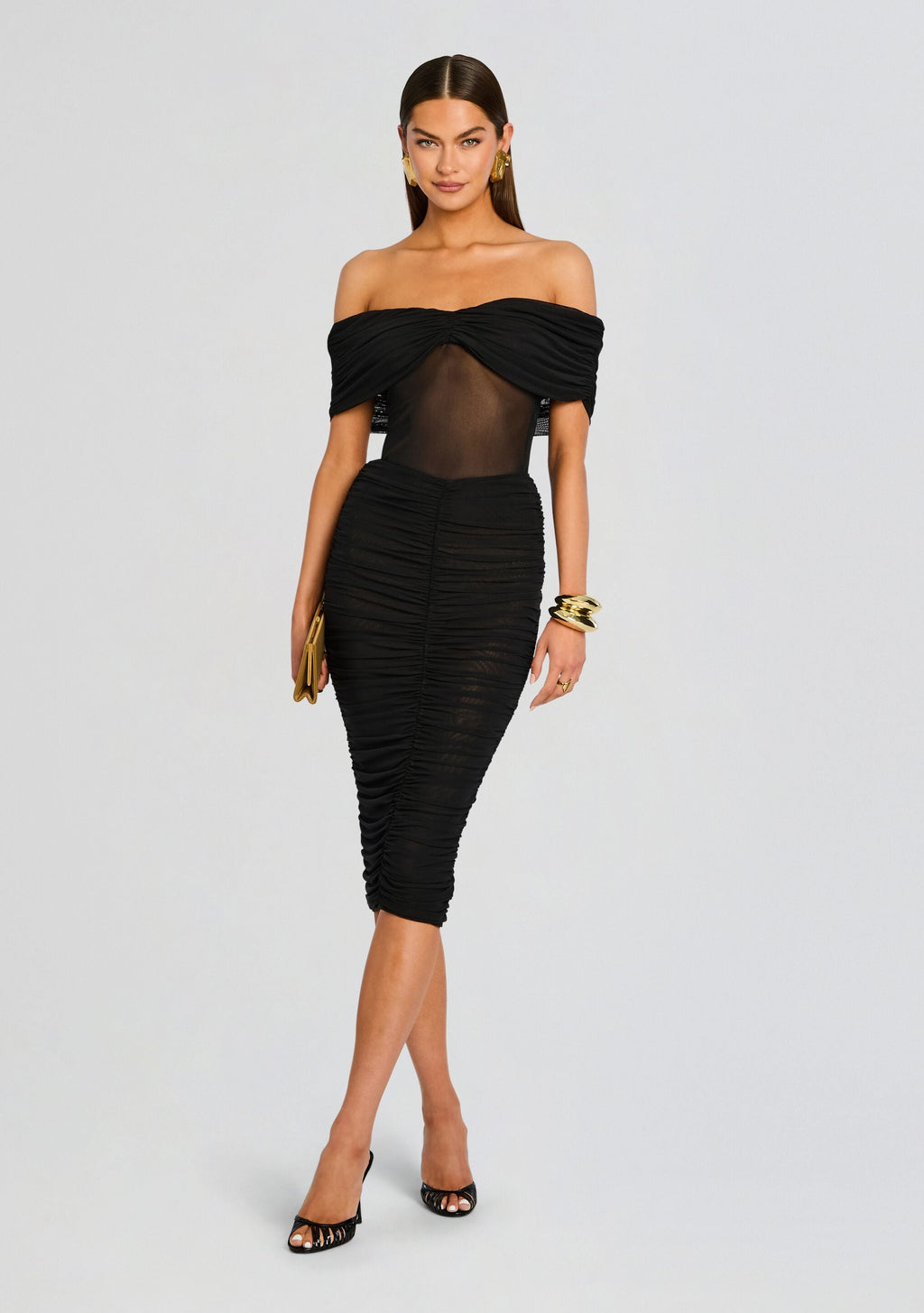 Imelda Mesh Top by SEROYA in Black, product image 2