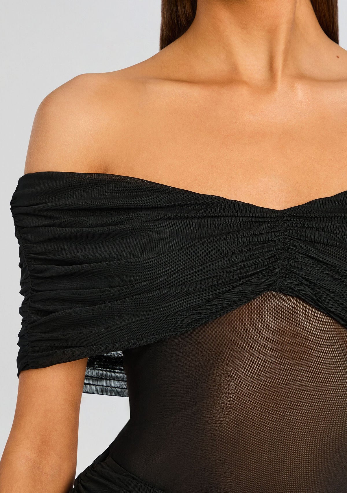 Imelda Mesh Top by SEROYA in Black, product image 3