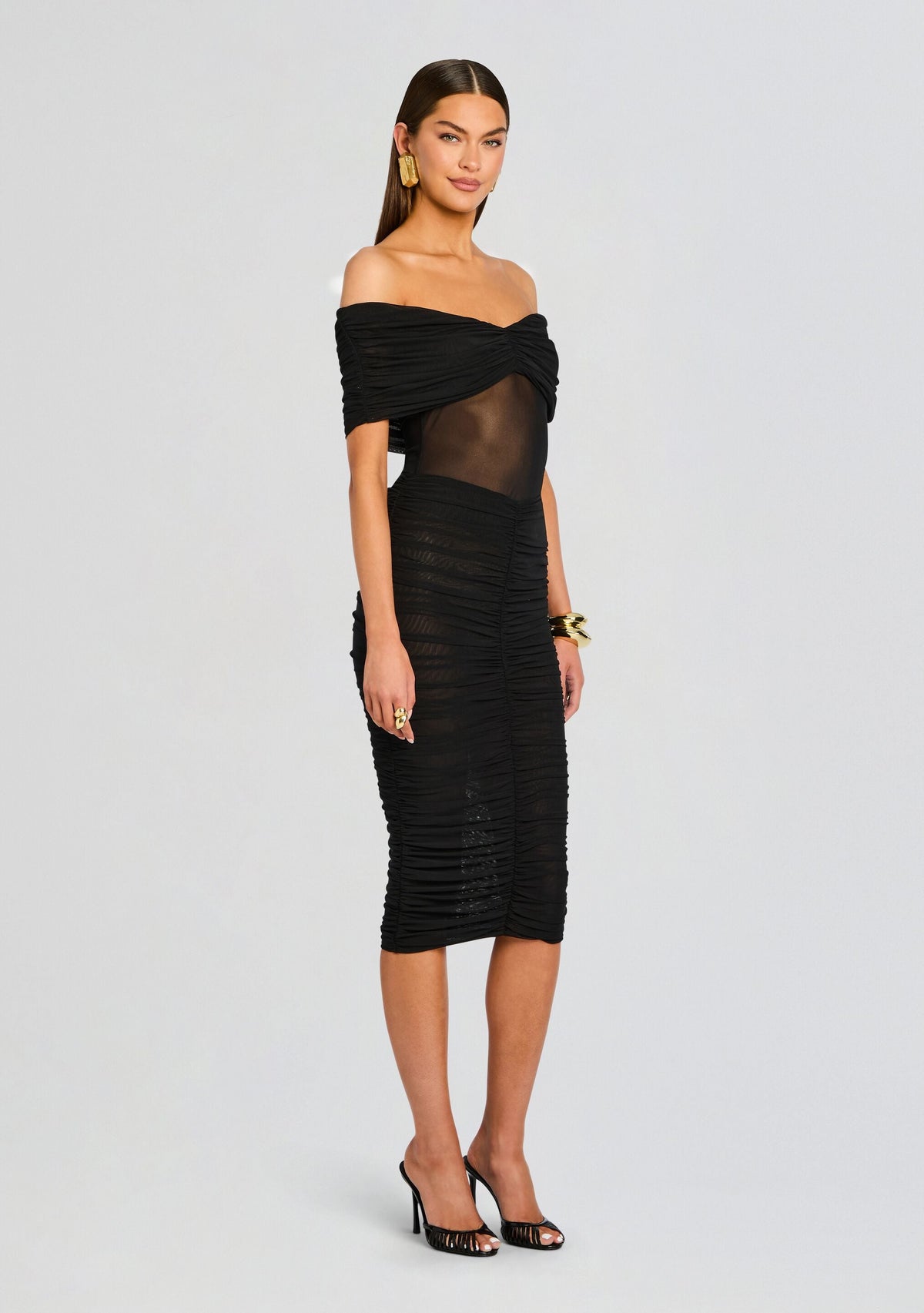 Imelda Mesh Top by SEROYA in Black, product image 4