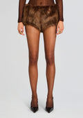 Arista Faux Fur Short by retrofête in Brown, product image 1