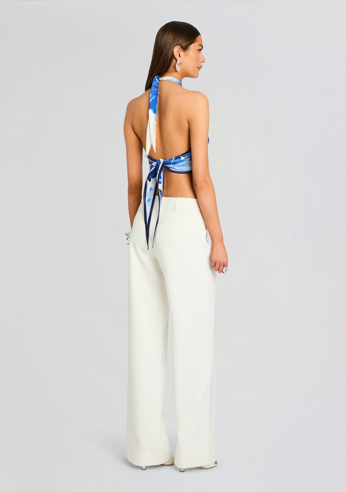 Jamie Silk Top by retrofête in Azure Primavera, product image 5