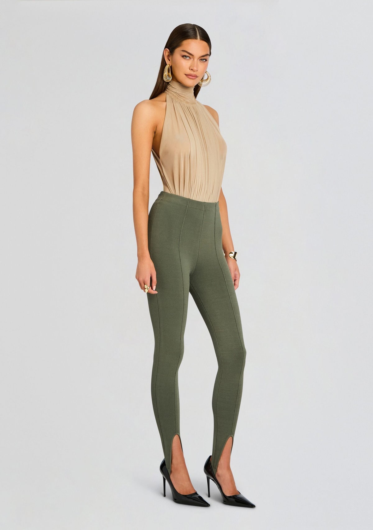 Kelsey Stirrup Legging by SEROYA in Grove Green, product image 4