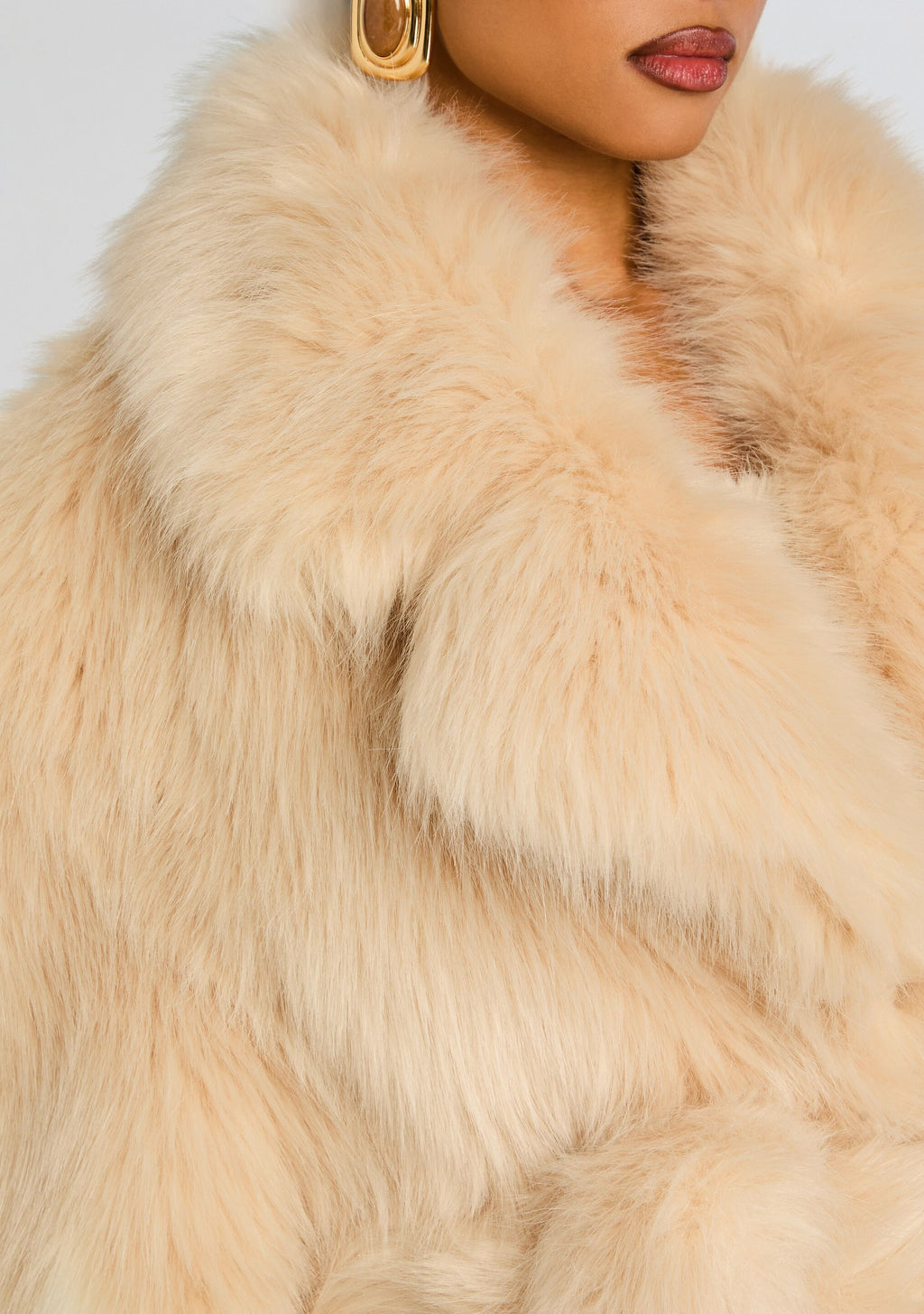 Magali Faux Fur Coat by retrofête in Multi, product image 2