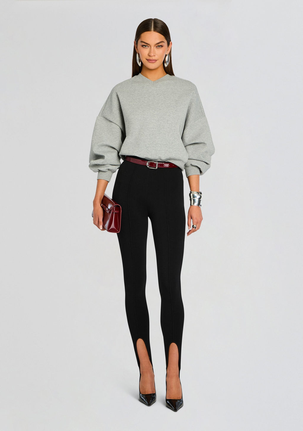 Taley Sweatshirt by SEROYA in Heathered Grey, product image 5