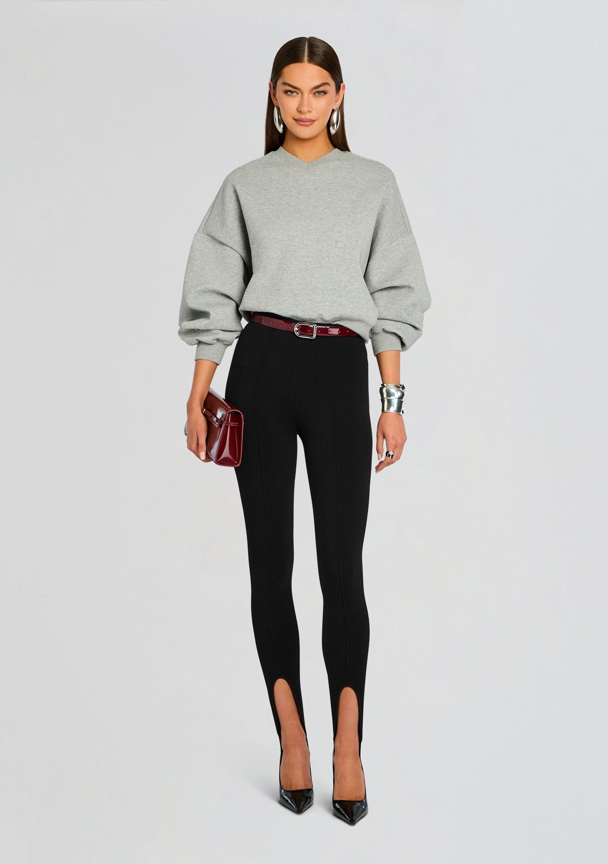 Taley Sweatshirt by SEROYA in Heathered Grey, product image 5