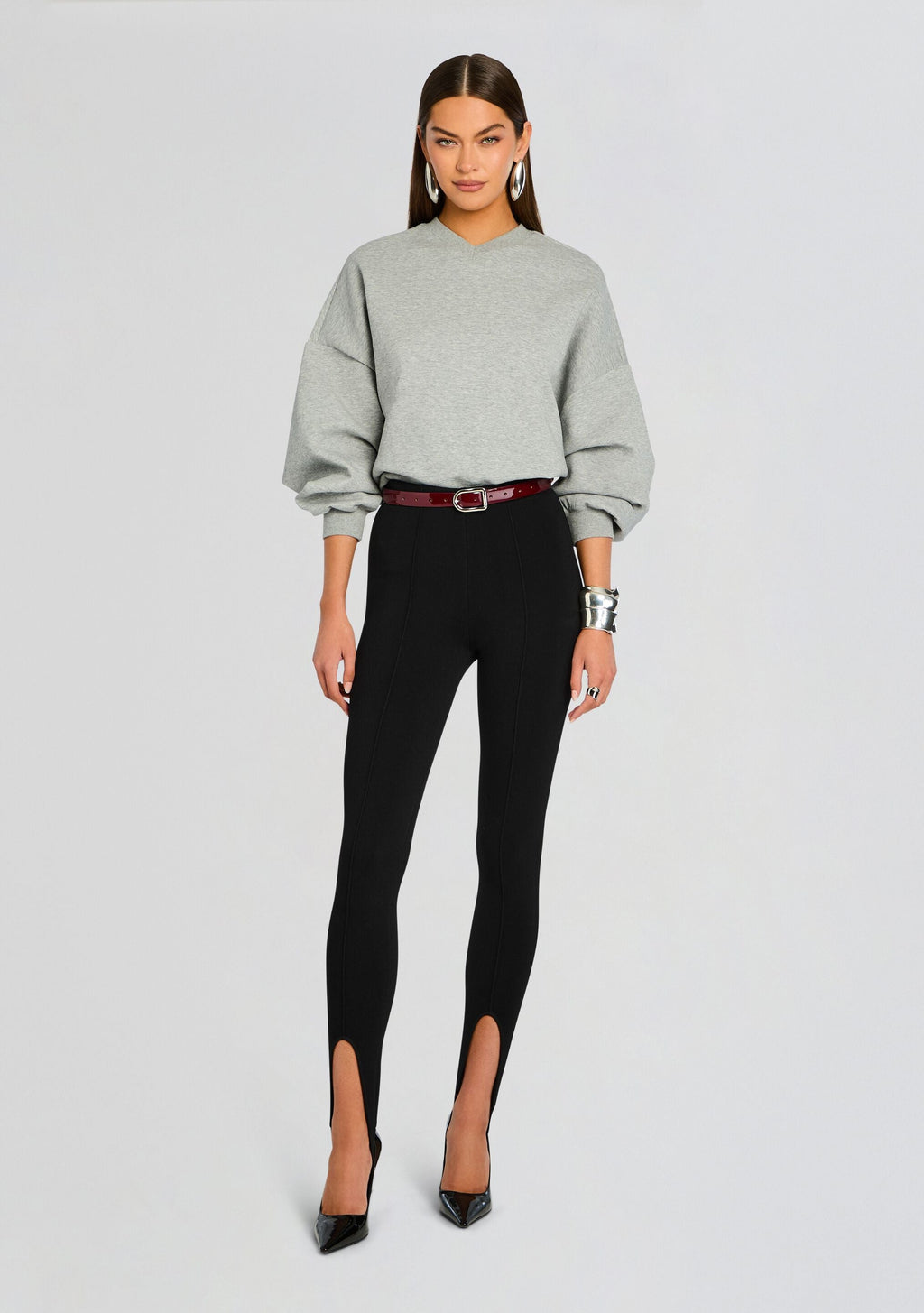 Taley Sweatshirt by SEROYA in Heathered Grey, product image 2
