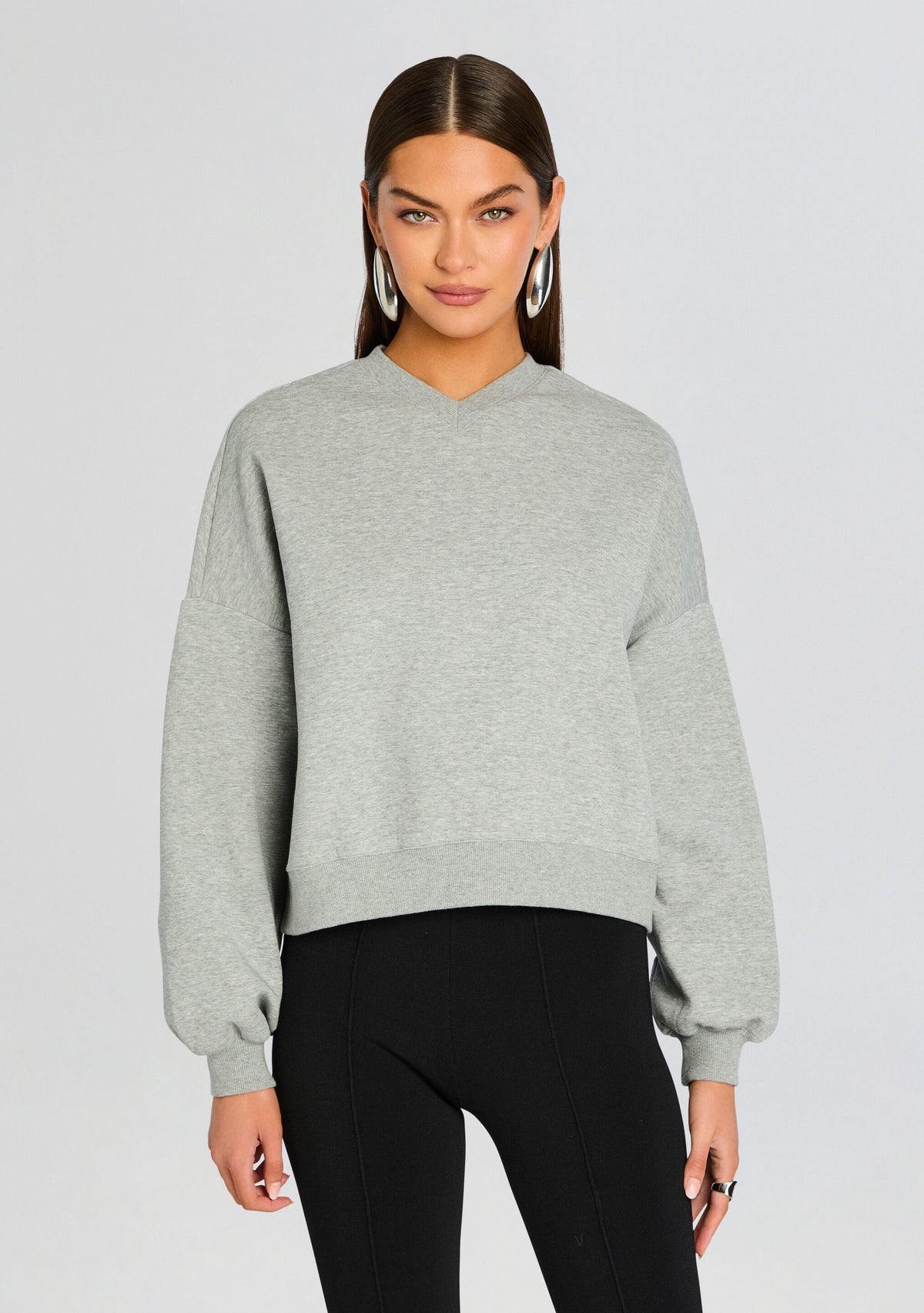 Taley Sweatshirt by SEROYA in Heathered Grey, product image 1