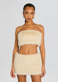 Vada Faux Fur Bandeau by retrofête in Chai, product image 1