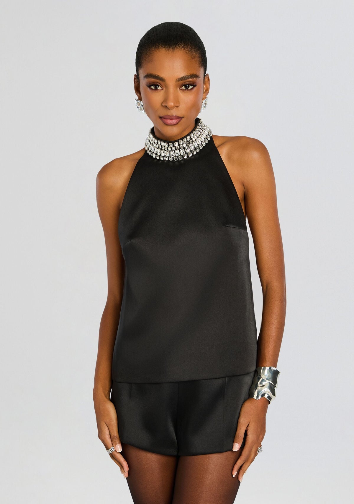 Ardiana Embellished Top by retrofête in Black, product image 1