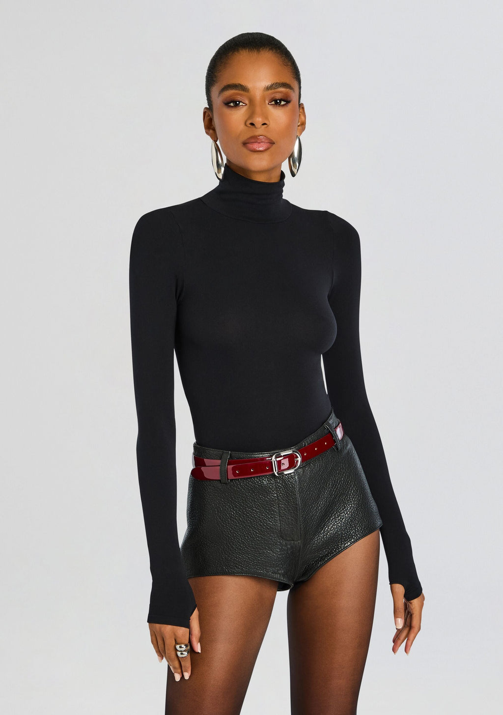 Ballet Turtleneck Bodysuit by Commando in Black, product image 1