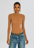 Ballet Turtleneck Bodysuit by Commando in COCOA, product image 1