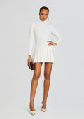 Devika Knit Dress by retrofête in Winter White, product image 1