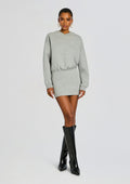 Dionne Mini Dress by SEROYA in Heathered Grey, product image 1