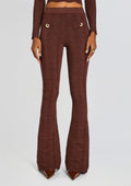 Joliet Metallic Rib Knit Pant by retrofête in Metallic Chocolate, product image 1