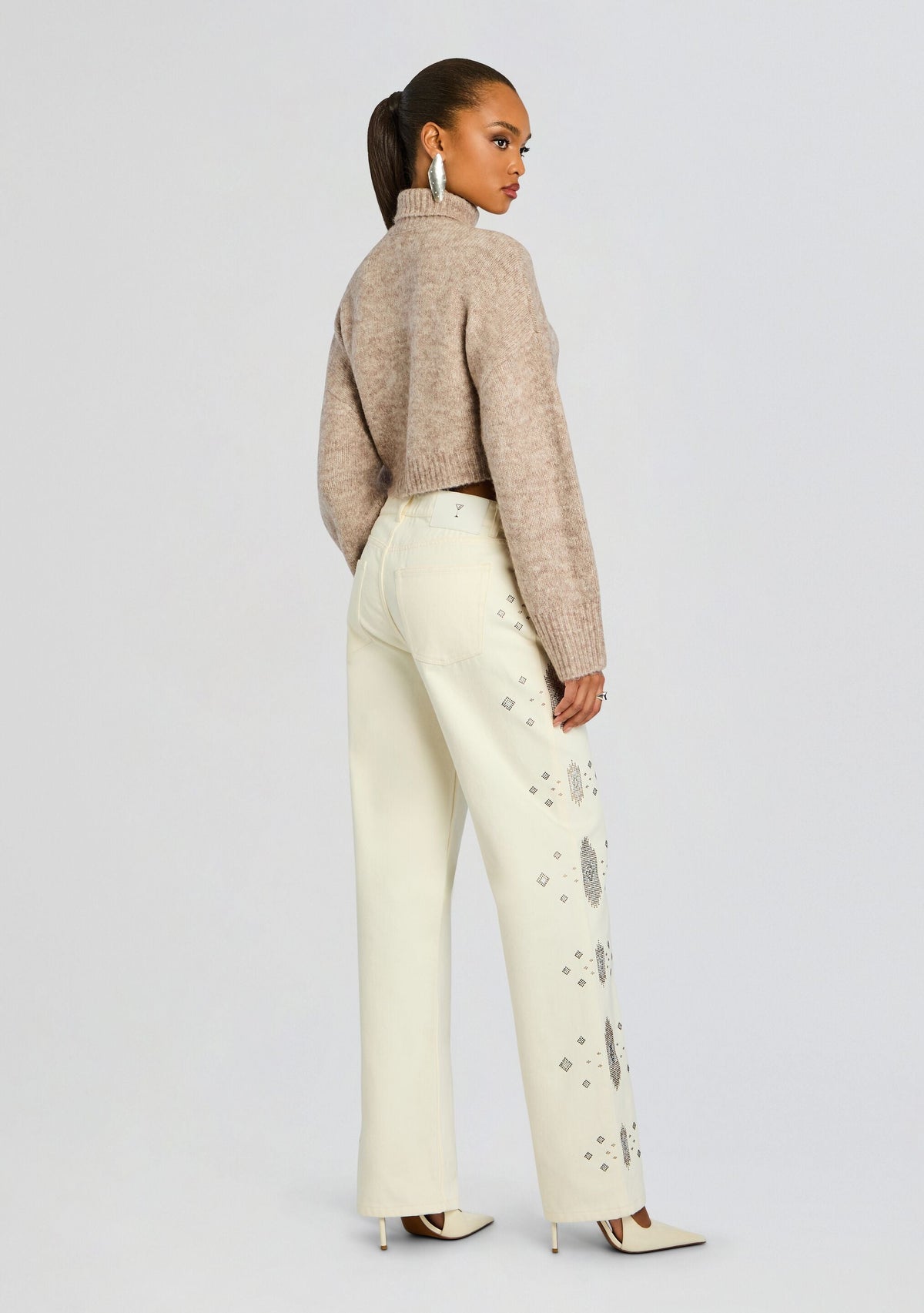 Marinda Embroidered Jean by retrofête in Snowcap, product image 5