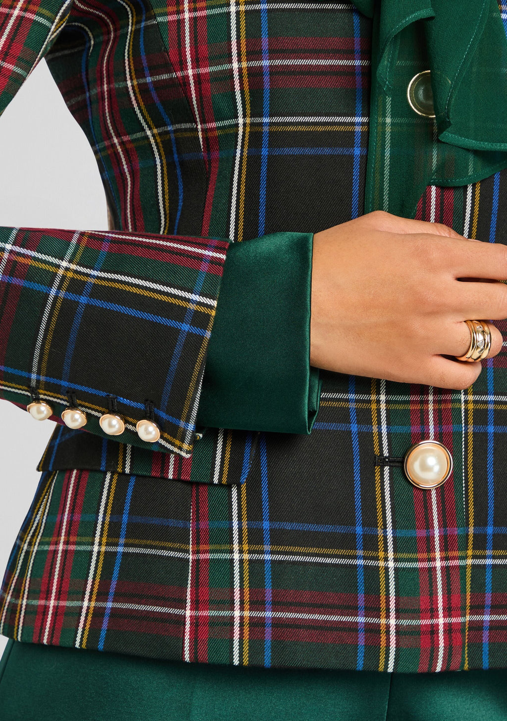 Rora Jacket by retrofête in Black Tartan, product image 3