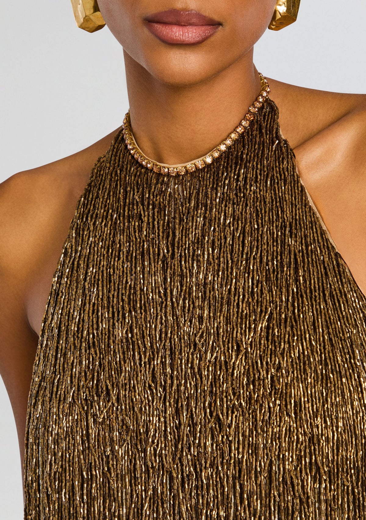Sable Fringe Top by retrofête in Bronze/Gold, product image 3