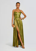 Stephie Dress by retrofête in Metallic Peridot, product image 1
