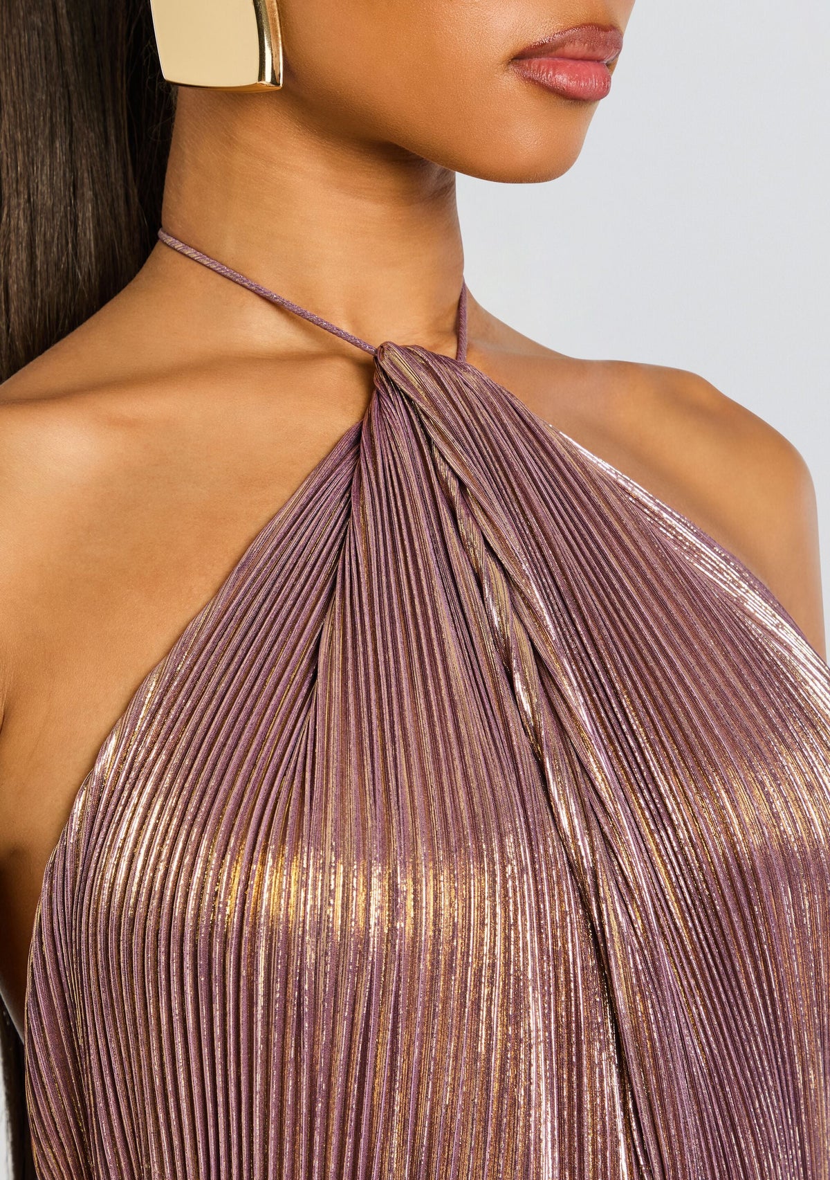 Thalia Dress by retrofête in Purple/Gold, product image 3