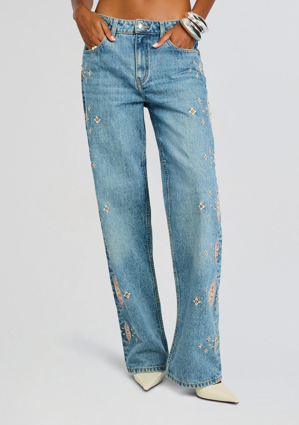 Vero Embroidered Jean by retrofête in Zermatt, product image 5