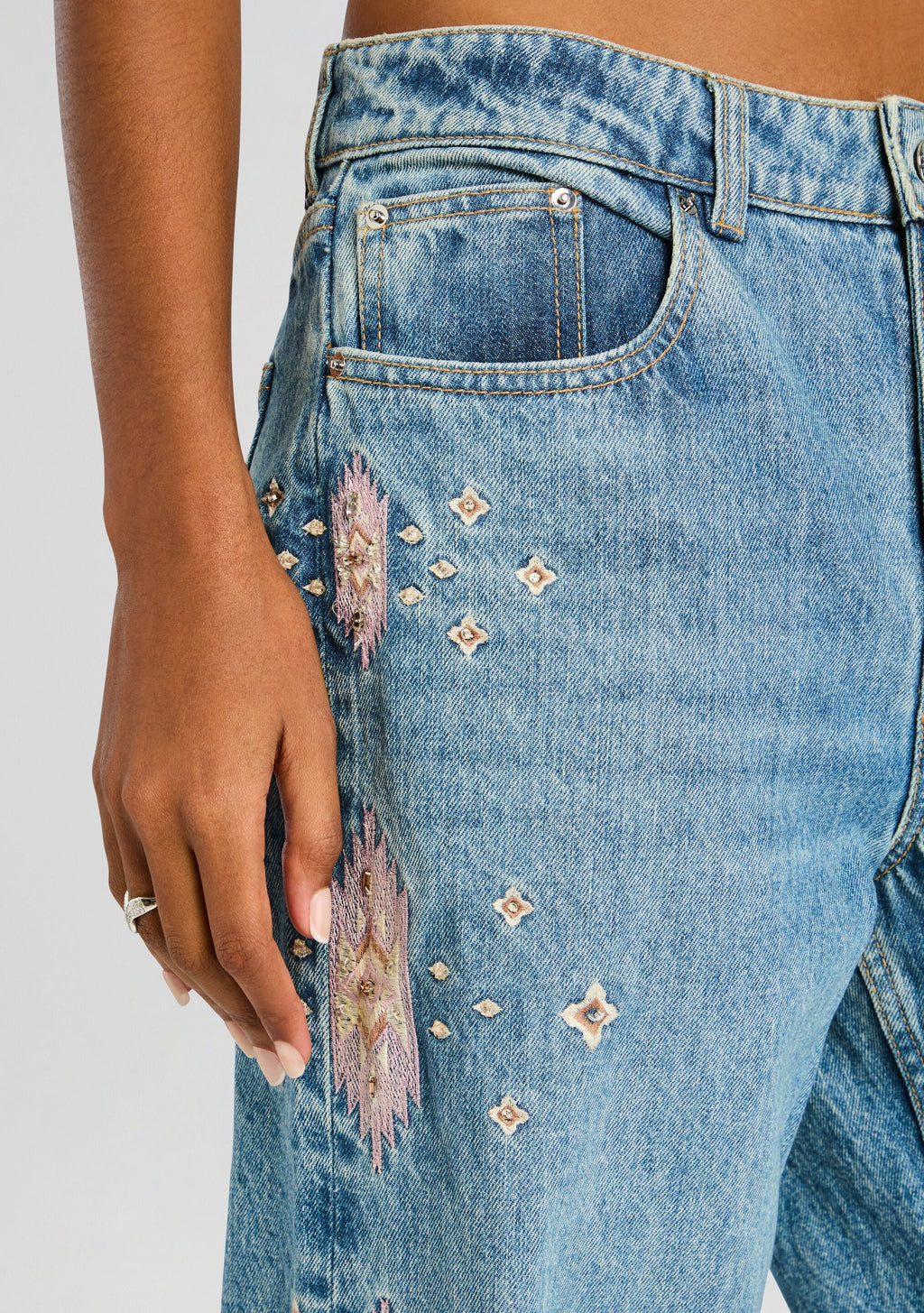 Vero Embroidered Jean by retrofête in Zermatt, product image 3