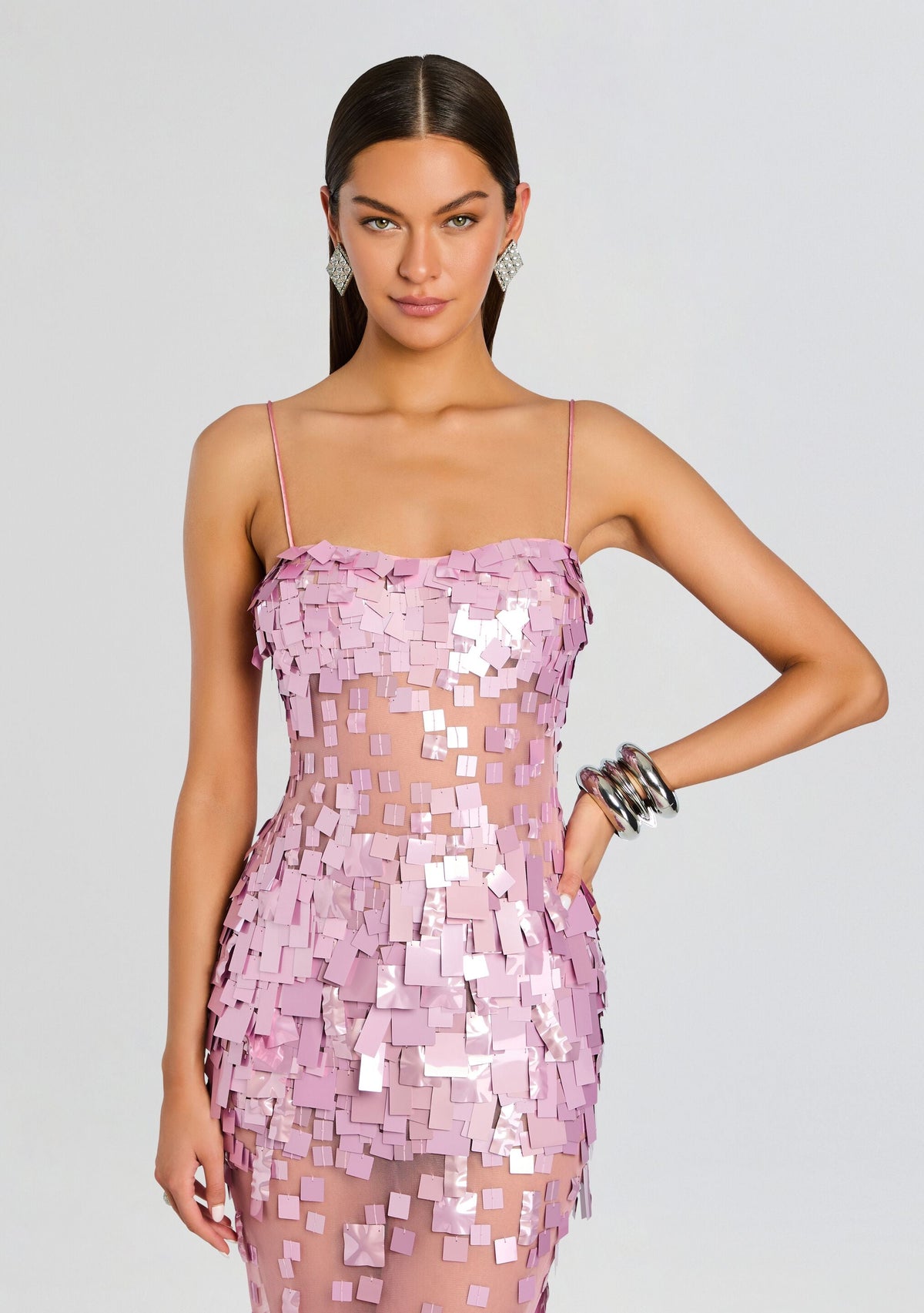 Carmin Embellished Dress by retrofête in Lavande, product image 5