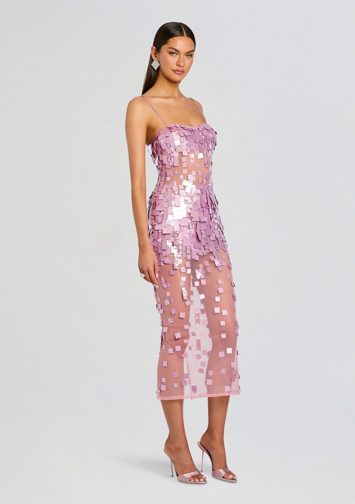 Carmin Embellished Dress by retrofête in Lavande, product image 3