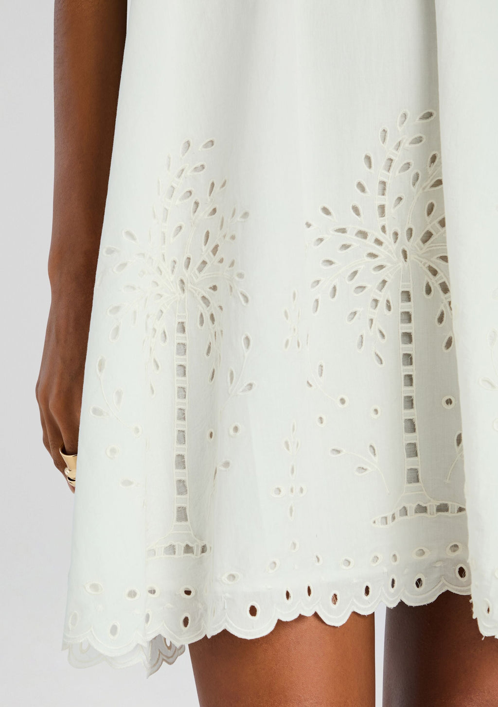 Bagh Halter Mini Dress by Hemant & Nandita in White, product image 2