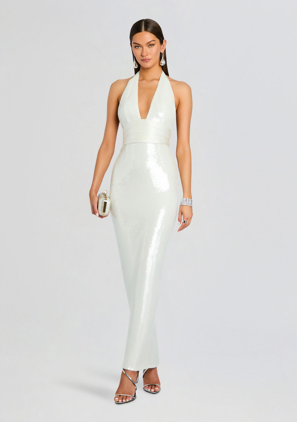 Kelsie Sequin Dress by retrofête in Cream, product image 1