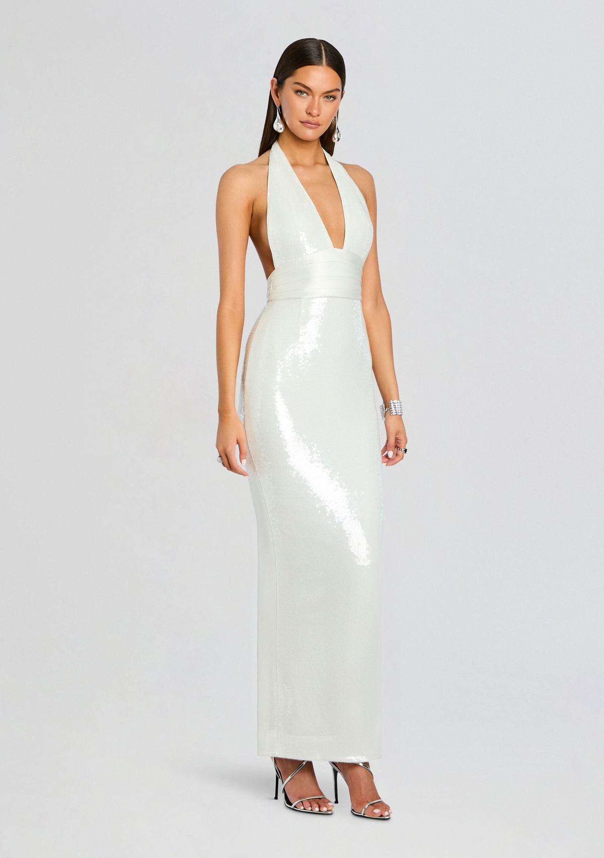 Kelsie Sequin Dress by retrofête in Cream, product image 3