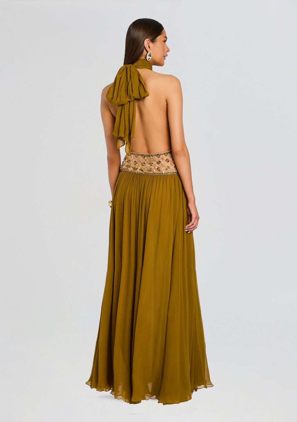 Kreeli Embellished Dress by retrofête in Ochre, product image 4