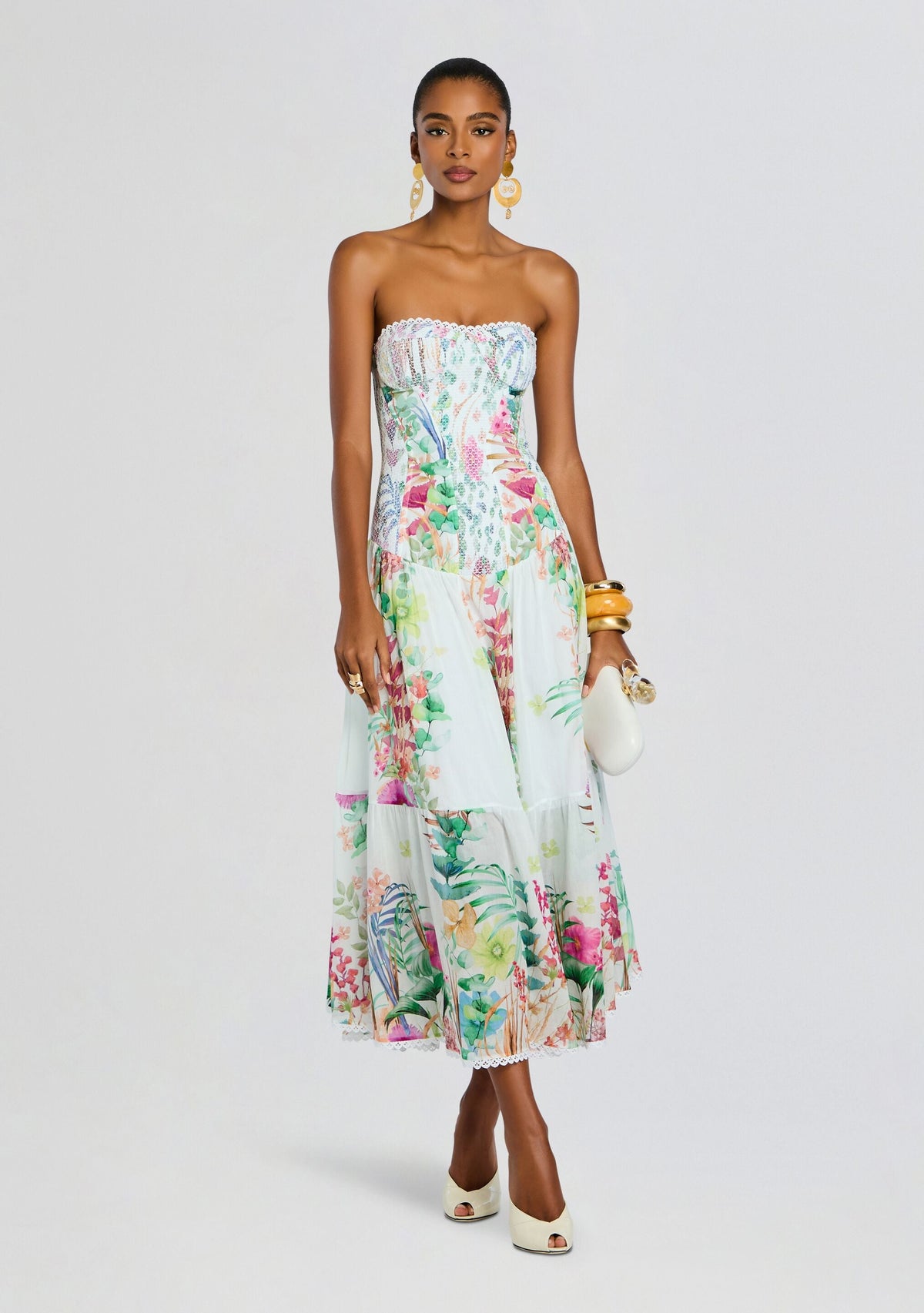 Illyr Long Dress by Charo Ruiz in White Lagoon, product image 1