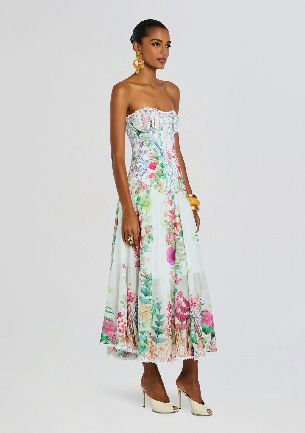 Illyr Long Dress by Charo Ruiz in White Lagoon, product image 3