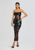 Mischa Sequin Dress by retrofête in Black, product image 1