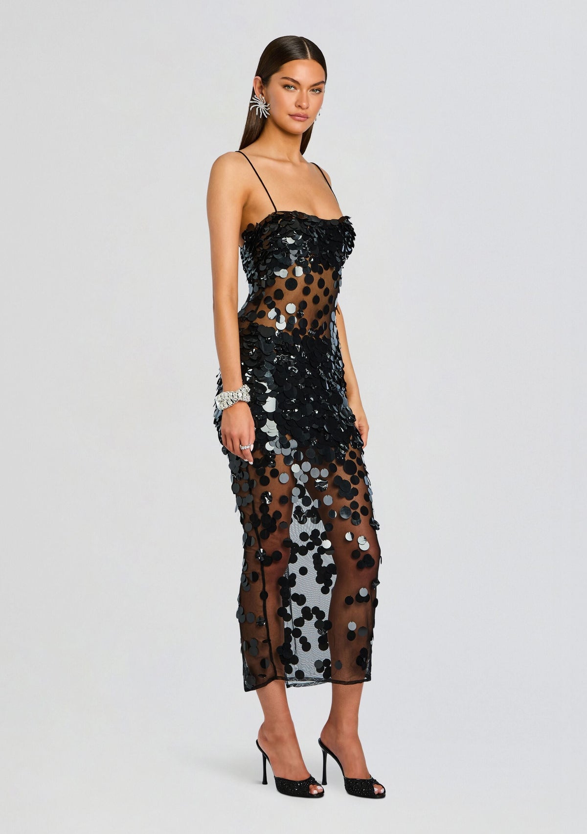 Mischa Sequin Dress by retrofête in Black, product image 3