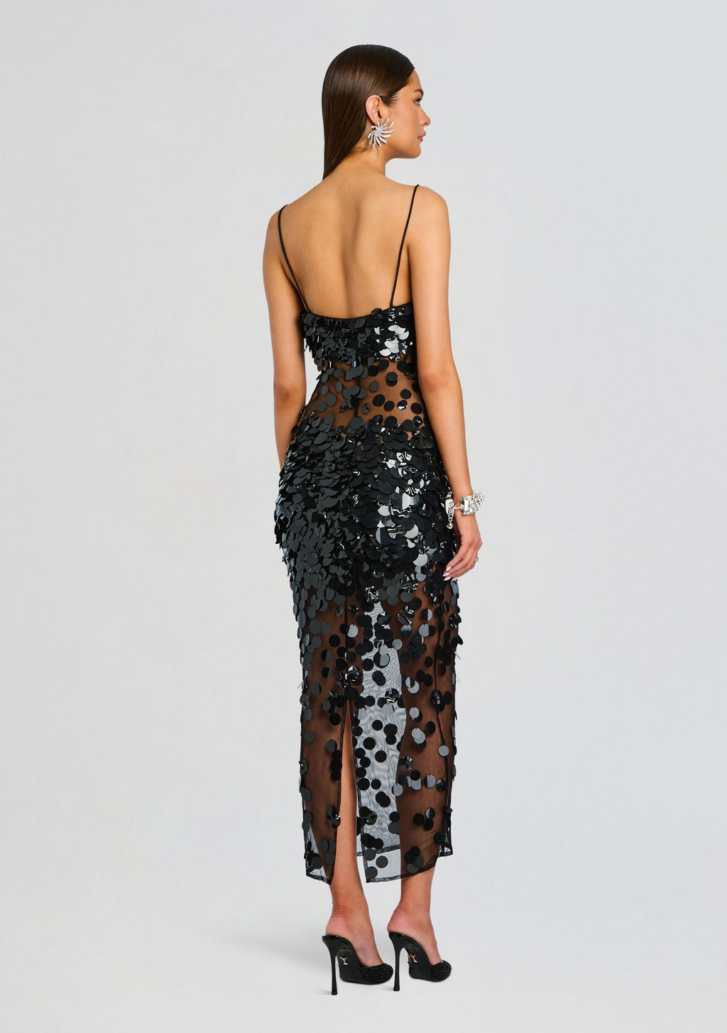 Mischa Sequin Dress by retrofête in Black, product image 4