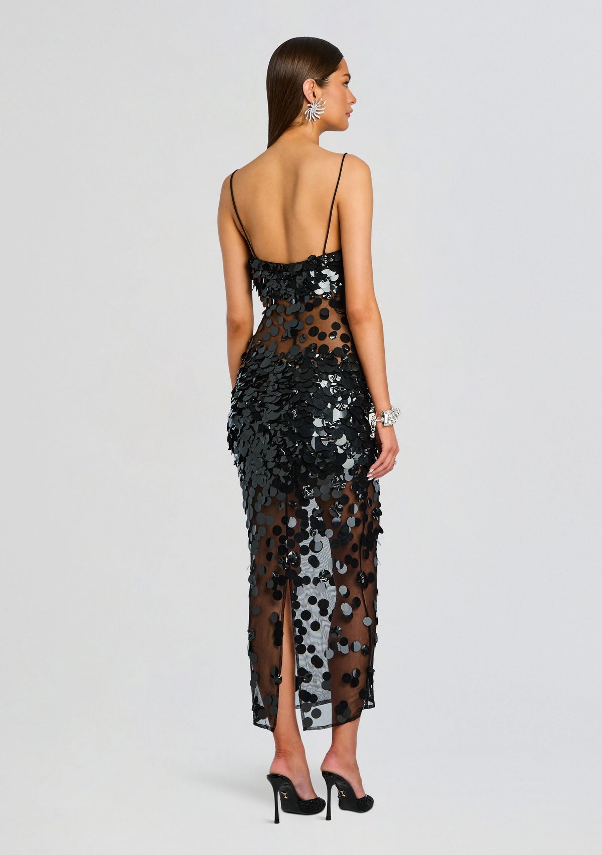 Mischa Sequin Dress by retrofête in Black, product image 4