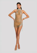 Murphee Embellished Mini Dress by retrofête in Nude, product image 1