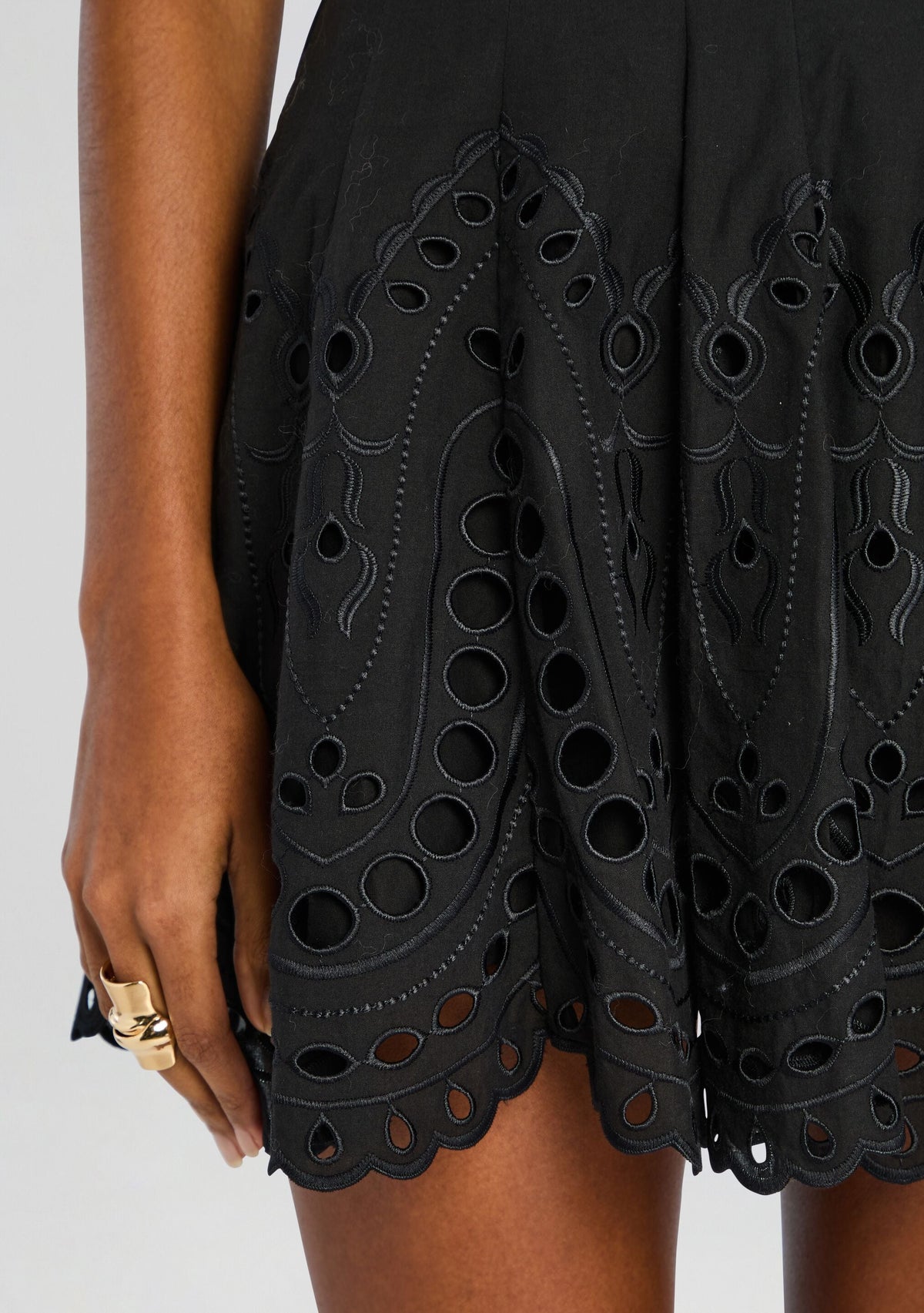 Bail Short Dress by Charo Ruiz in Black Sealace, product image 2