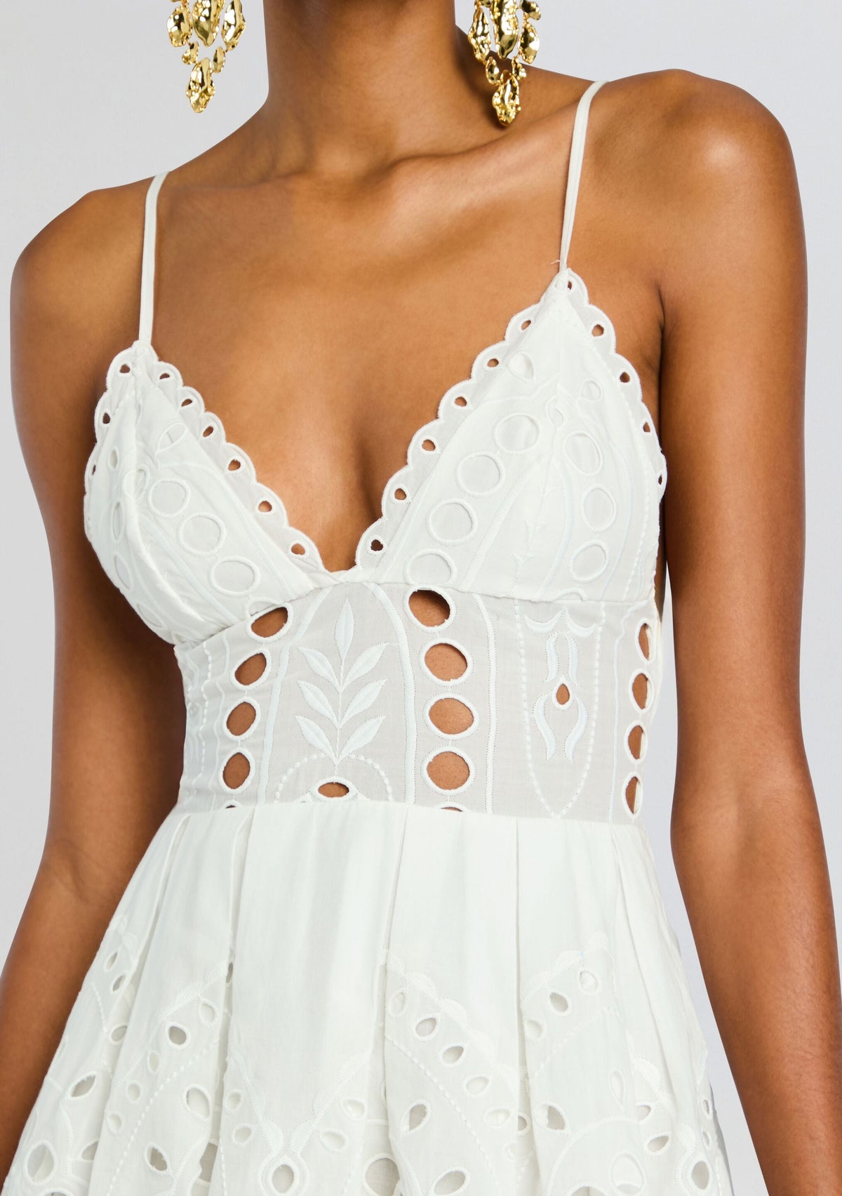 Nix Short Dress by Charo Ruiz in White Sealace, product image 2