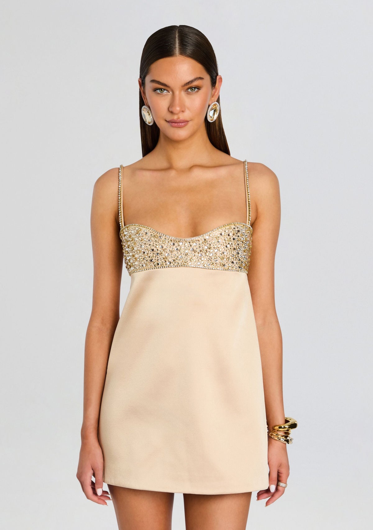 Shyla Embellished Dress by retrofête in Macadamia, product image 5