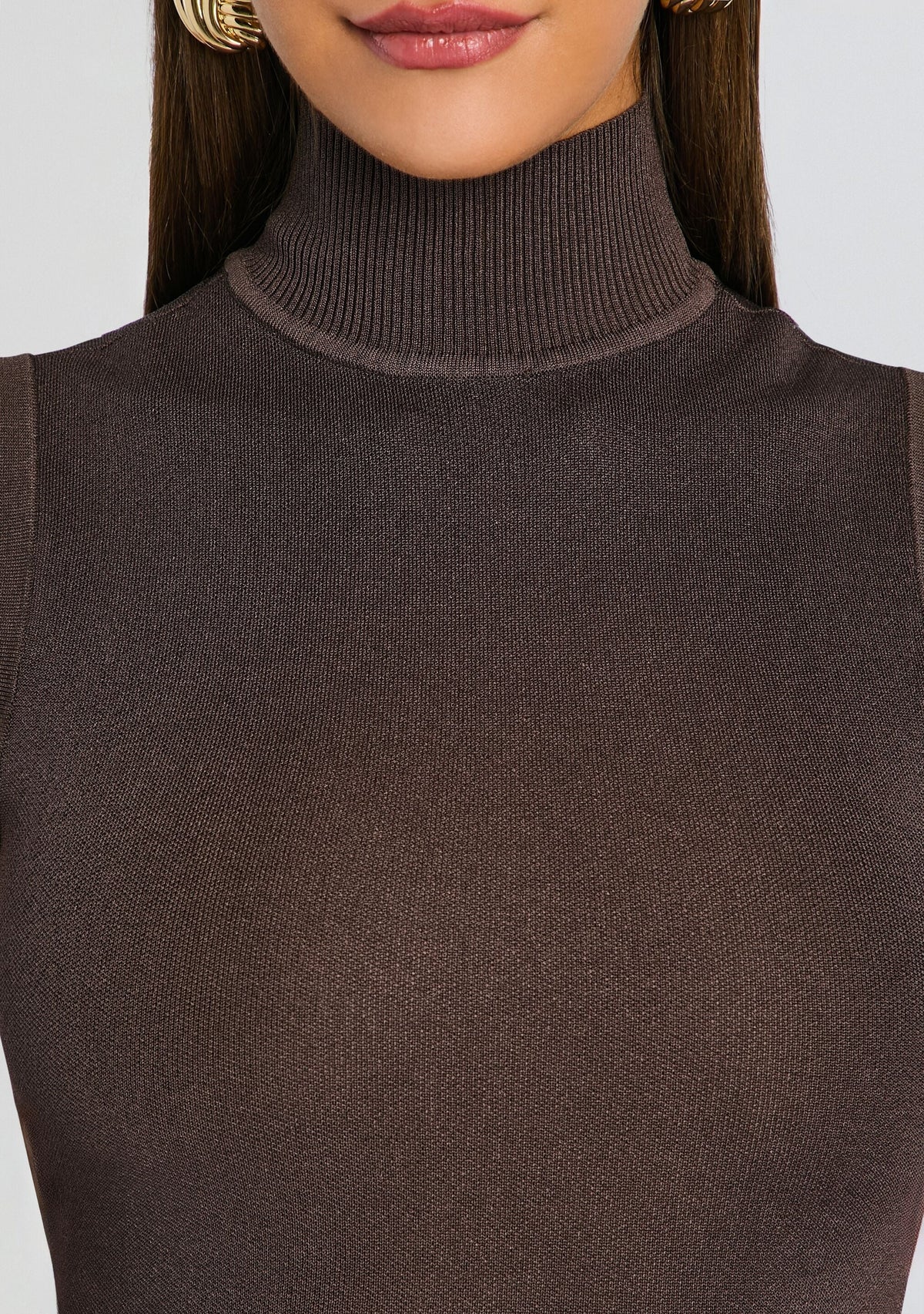 Amine Knit Maxi Dress by SEROYA in Slate Brown, product image 2
