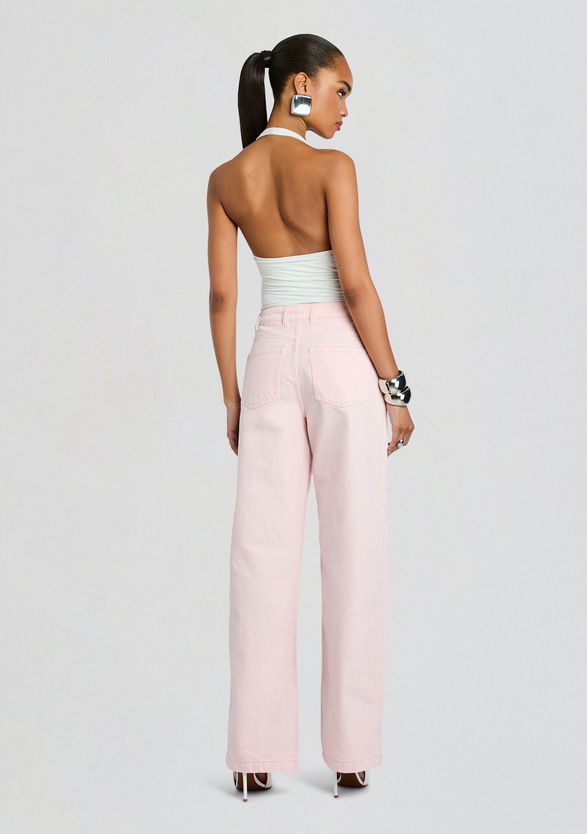 Astrid Denim Pant by SEROYA in Petal Pink, product image 5