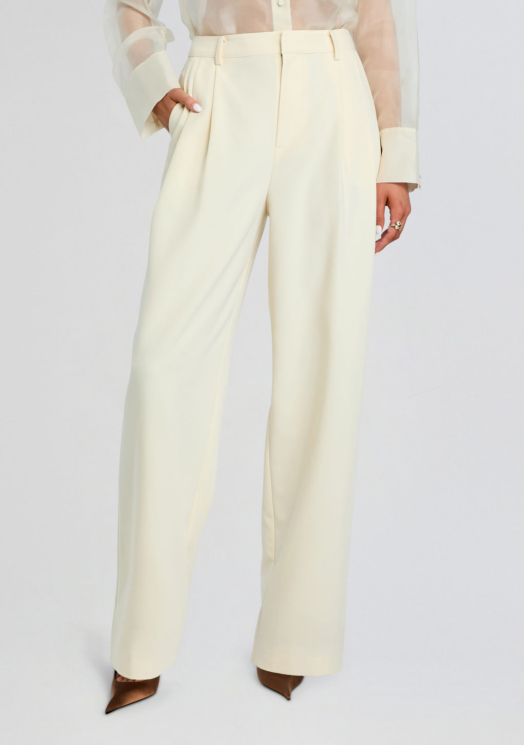 Sonya Pant by SEROYA in Eggshell, product image 1