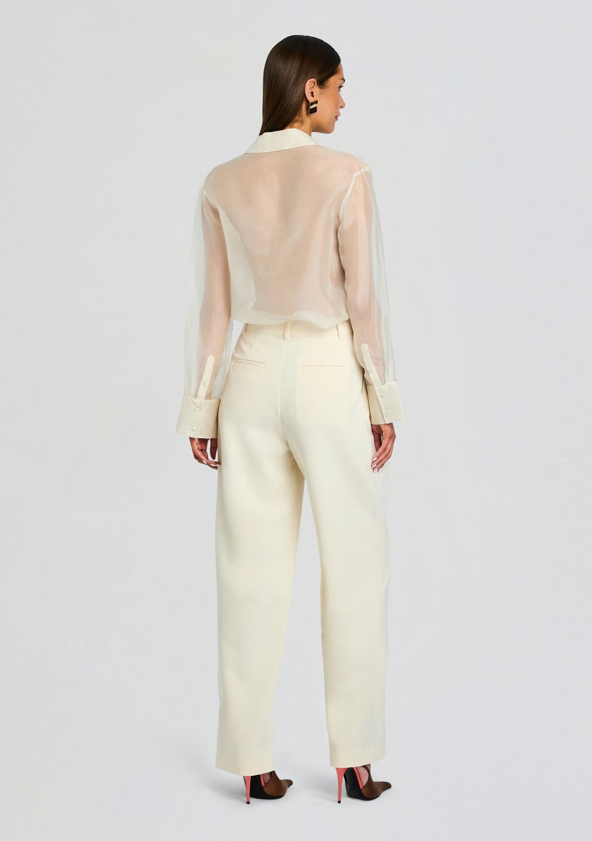 Estella Silk Top by SEROYA in Eggshell, product image 5