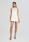 Giacinta Embellished Dress by retrofête in Cream/Gold, product image 1